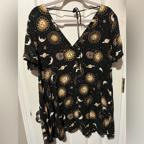 Motel Rocks Celestial Stars Shift Swing Dress - Picture 5 of 7